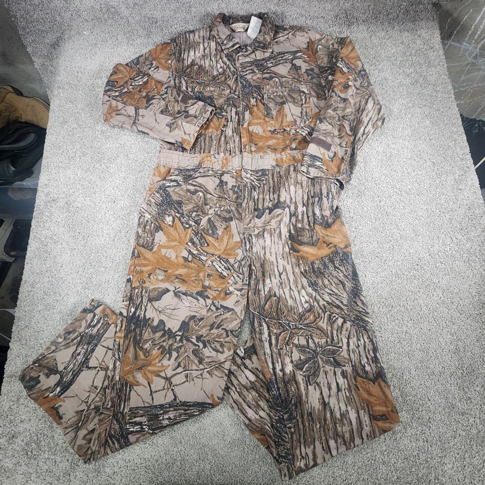 Vintage‎ Walls Camo Coveralls Mens Large RealTree Hunting Outdoors Workwear